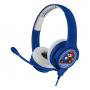 NINTENDO Mario Kart Logo Interactive Study Premier Children's Headphone with Boom Microphone, 3 Years and Above, Blue/White (MK0819)