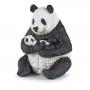 PAPO Wild Animal Kingdom Sitting Panda and Baby Toy Figure, Three Years or Above, White/Black (50196)