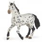 PAPO Horse and Ponies Black Appaloosa Horse Toy Figure, Three Years or Above, White/Black (51539)