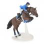 PAPO Horse and Ponies Jumping Horse with Riding Girl Toy Figure, Three Years or Above, Multi-colour (51560)