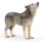 PAPO Wild Animal Kingdom Howling Wolf Toy Figure, Three Years or Above, Grey (50171)