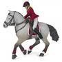 PAPO Horses and Ponies Competition Horse and Horsewoman Toy Figure, Three Years or Above, Grey (51563)