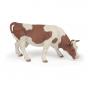 PAPO Farmyard Friends Grazing Simmental Cow Toy Figure, 10 Months or Above, Brown/White (51147)