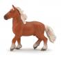 PAPO Horses and Ponies Comtois Horse Toy Figure, 3 Years or Above, Brown/White (51555)