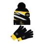 POKEMON Pikachu & Pokeball Symbol Beanie & Knitted Gloves Giftset, Black/Yellow (GS460272POK)