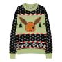 POKEMON Eevee Knitted Christmas Jumper, Male, Extra Large, Multi-colour (KW227234POK-XL)