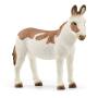 SCHLEICH Farm World American Spotted Donkey Toy Figure, 3 to 8 Years, White/Brown (13961)