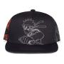NARUTO SHIPPUDEN Characters Line Art Snapback Baseball Cap, Black (NH588486NRT)