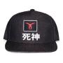 DEATH NOTE Ryuk Silhouette Patch Shinigami Denim Snapback Baseball Cap, Dark Grey/Grey (SB807623DTH)