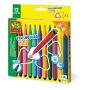 SES CREATIVE Triangular XL Grip Colouring Pens, 12 Colours Set Markers, 3 to 6 Years (14696)