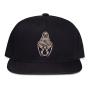 ASSASSIN'S CREED Mirage Basim's Crest Logo Snapback Cap, Black/Blue (SB076453ASC)