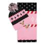 POKEMON Eevee Christmas Festive Beanie & Scarf Gift Set, Pink/Black (BSC873051POK)