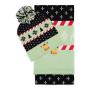 POKEMON Pikachu Christmas Festive Beanie & Scarf Gift Set, Green/Black (BSC018773POK)
