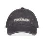 POKEMON Logo Distressed Adjustable Cap, Grey (BA218733POK)