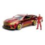 MARVEL COMICS Iron Man 2016 Chevy Camaro SS Die Cast Vehicle with Figure, Red/Orange (253225003)