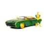 MARVEL COMICS Loki 1963 Ford Thunderbird Die Cast Vehicle with Figure, Green/Yellow (253225026SSU)