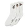 WARNER BROS. Looney Tunes Bugs, Taz and Sylvester Sport Socks (3-Pack), Unisex, 43/46, White (SS876462LNT-43/46)