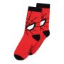 MARVEL COMICS Spider-Man Mask Novelty Socks (1-Pack), Unisex, 35/38, Red/Black (NS501827SPN-35/38)