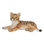 MOJO Wildlife & Woodland Tiger Cub Lying Down Toy Figure, Brown/Black (387009)