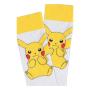 POKEMON Pikachu Novelty Socks (1-Pack), Unisex, 43/46, White/Yellow (NS057007POK-43/46)