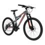 HUFFY Marker 24-Inch Matte Gunmetal Grey Full Suspension 21-Speed Boys Children's Mountain Bike (24940W)