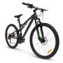 HUFFY Marker 26-Inch Matte Onyx Black Full Suspension 21-Speed Boys and Mens Mountain Bike (26920W)